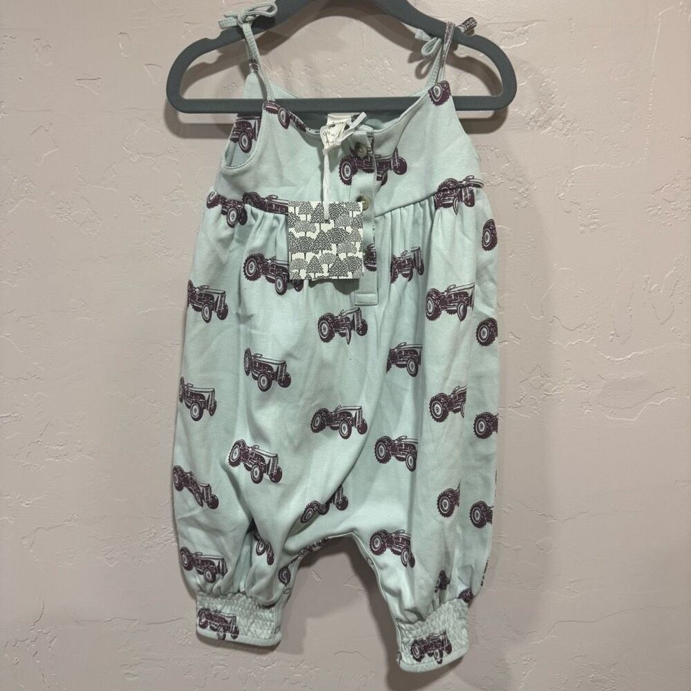 Kate Quinn Tractors Tie Strap Jumpsuit 12-18m